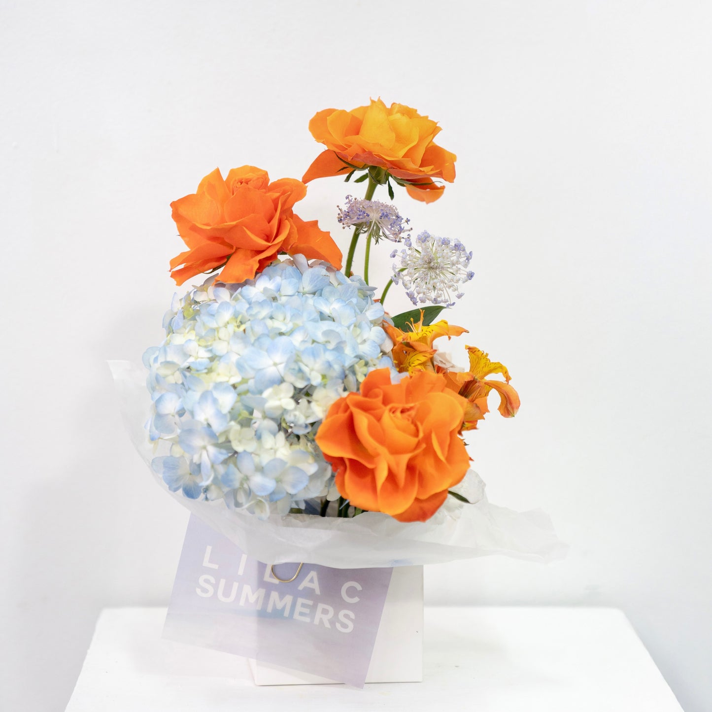 LIGHT BLUE & ORANGE BLOOM BOX