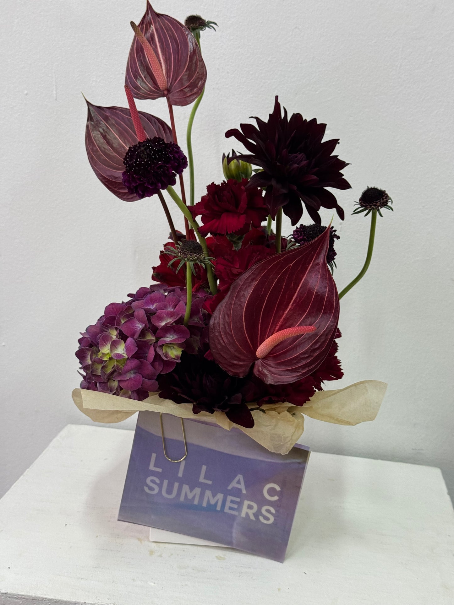 BROWN & BURGUNDY BLOOM BOX